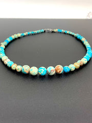 Turquoise Necklace, Imperial Jasper Necklace, Natural Stone Necklace, Gift for her, Healing Stones, Personalized Necklace, Gemstones Jewelry