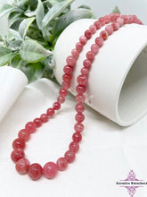 Cherry Quartz Necklace, Beaded Necklace, Natural Stone Jewelry, Gift for Her, Gemstone Necklace, Personalized Necklace, Healing Stones