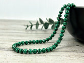 Malachite Necklace, Green Beaded Necklace, Healing Gemstone Jewelry, Handmade Jewelry, Personalized Necklace, Natural Stones Jewelry