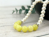 Jade Necklace, Freshwater Pearl Necklace, Choker Necklace, Handmade Jewelry, Good Luck Necklace, Women Necklace, Pearl Necklace