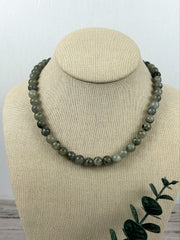 Labradorite Necklace, Chakra Balancing Necklace, Healing Gemstones Necklace, Crystal Necklace, Beaded Necklace, Protection Necklace
