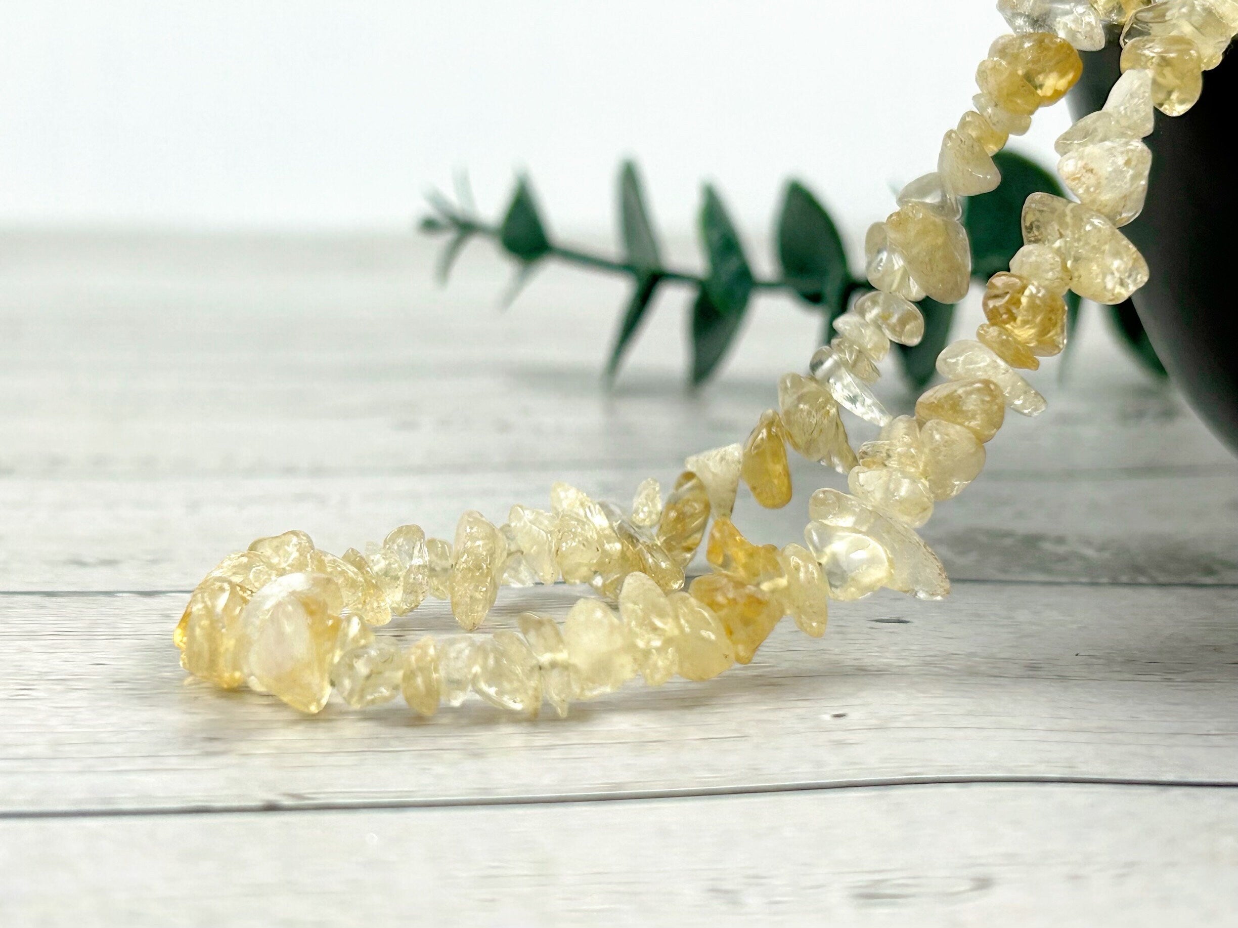 Citrine Necklace, Beaded Choker, Citrine Choker Necklace, Gemstone Chip Necklace, Boho Necklace, Gift for Her, Layering Necklace