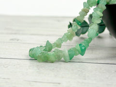 Green Aventurine Necklace, Green Beaded Choker, Choker Necklace, Gemstone Chip Necklace, Boho Necklace, Gift For Her
