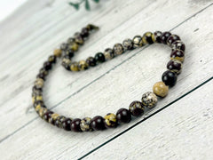 Flower Jasper Necklace, Natural Stone Necklace, Valentines Gift for her, Healing Stones, Personalized Necklace, Gemstones Jewelry