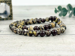 Flower Jasper Necklace, Natural Stone Necklace, Valentines Gift for her, Healing Stones, Personalized Necklace, Gemstones Jewelry