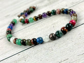 Mix Gemstones Necklace, Tigers Eye, Beaded Necklace, Amethyst, Moonstone, Green Aventurine, Sodalite, Imperial Jasper, Moss Agate, Bronzite