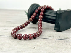 Eudialyte Necklace, Beaded Necklace, Protection Necklace, Energy Necklace, Calming Crystals, Natural Stone Necklace, Valentines Gift for Her
