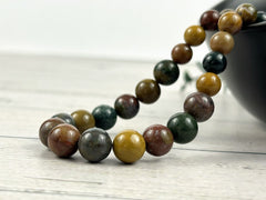 Ocean Jasper Necklace, Beaded Necklace, Natural Stone Jewelry, Gift for Her, Gemstone Necklace, Personalized Necklace, Healing Gemstones