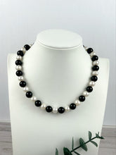 Freshwater Pearl Necklace, Black and White Necklace, Black Onyx Necklace, Choker Necklace, Classic Necklace, Statement Necklace