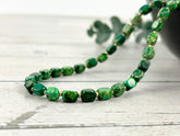 Green Beaded Necklace, Imperial Jasper Necklace, Choker Necklace, Gift for Mom, Gemstone Necklace, Gemstone Jewelry, Handmade Gift for Her