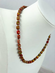 Multicolor Beaded Necklace, Imperial Jasper Necklace, Choker Necklace, Gemstone Necklace, Gemstone Jewelry, Birthday Gift for Her