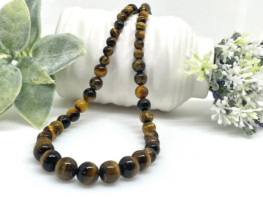 Tiger Eye Necklace, Gemstones Necklace, Beaded Necklace, Protection Jewelry, Gemstone Jewelry, Handmade Jewelry, Gift for Her, Gift for Him