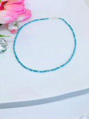 Turquoise Choker, Beaded Choker, Turquoise Beads Necklace, Boho Necklace, Layered Necklace, Feminine Jewelry, Spiritual Jewelry