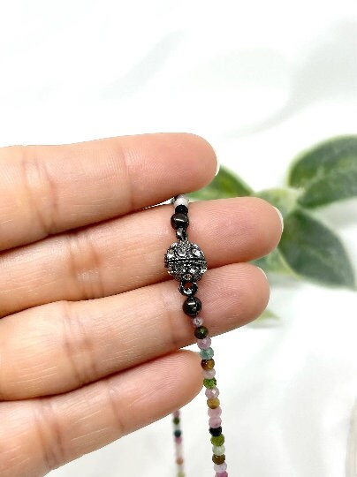 Beaded Choker Necklace, Tourmaline Necklace, Baroque Pearl Necklace, Beaded Necklace, Choker Necklace, Boho Necklace, Minimalist Necklace