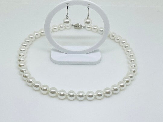 White Pearl Choker Necklace, Personalized Gift for Her, South Sea Shell Pearl, Bridesmaid gifts, Matron of Honor Gift, Birthday Gift for Her