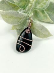 Rose Quartz Pendant, Black Onyx Pendant, Green Aventurine Pendant, Opalite Pendant