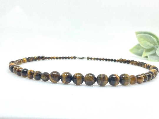 Tiger Eye Necklace, Gemstones Necklace, Beaded Necklace, Protection Jewelry, Gemstone Jewelry, Handmade Jewelry, Gift for Her, Gift for Him