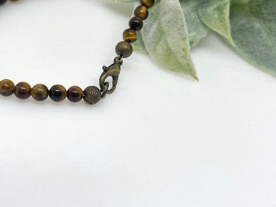 Tiger Eye Necklace, Gemstones Necklace, Beaded Necklace, Protection Jewelry, Gemstone Jewelry, Handmade Jewelry, Gift for Her, Gift for Him