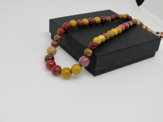 Beaded Necklace, Mookaite Jasper Necklace, Bohemian Necklace, Gift for Her, Gemstones Jewelry, Healing stone Necklace,Natural Stone Necklace