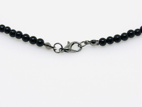 Black Onyx Choker Necklace - Healing Crystal Stone Jewelry for Women - Natural Protection Necklace - Beautiful Gemstone Pendant