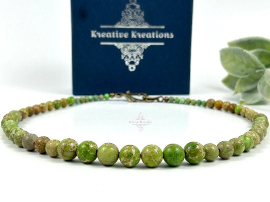 Jasper Necklace, Light Green Jasper, Natural Stone Necklace, Gift for her, Healing Necklace, Personalized Necklace, Gemstones Jewelry