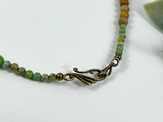 Jasper Necklace, Light Green Jasper, Natural Stone Necklace, Gift for her, Healing Necklace, Personalized Necklace, Gemstones Jewelry