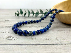 Lapis Lazuli Necklace, Beaded Necklace, Natural Stone Necklace, Blue Lapis Lazuli, Elegant Necklace, Personalized Jewelry,Necklace for Her