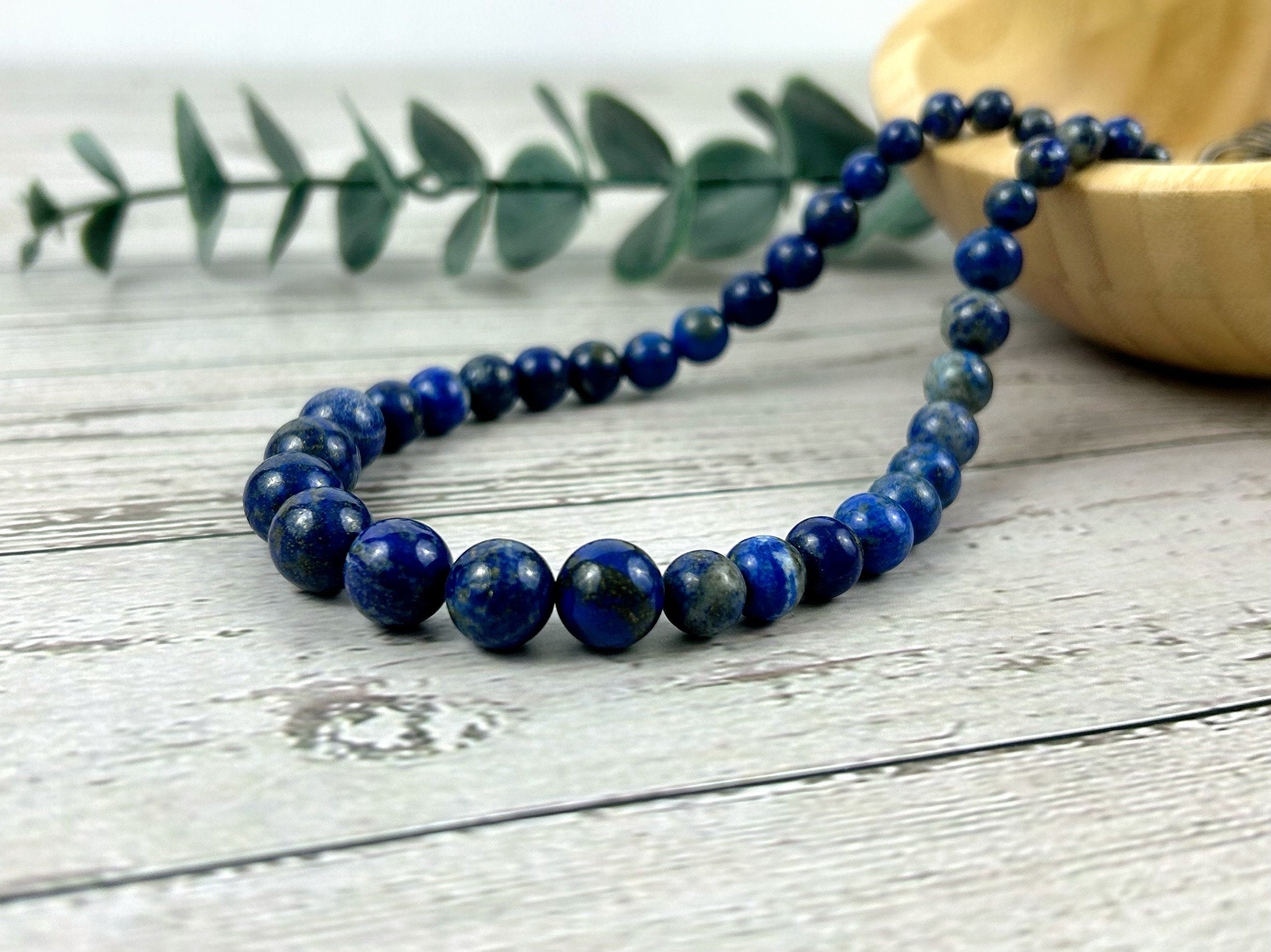 Lapis Lazuli Necklace, Beaded Necklace, Natural Stone Necklace, Blue Lapis Lazuli, Elegant Necklace, Personalized Jewelry,Necklace for Her