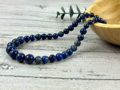 Lapis Lazuli Necklace, Beaded Necklace, Natural Stone Necklace, Blue Lapis Lazuli, Elegant Necklace, Personalized Jewelry,Necklace for Her