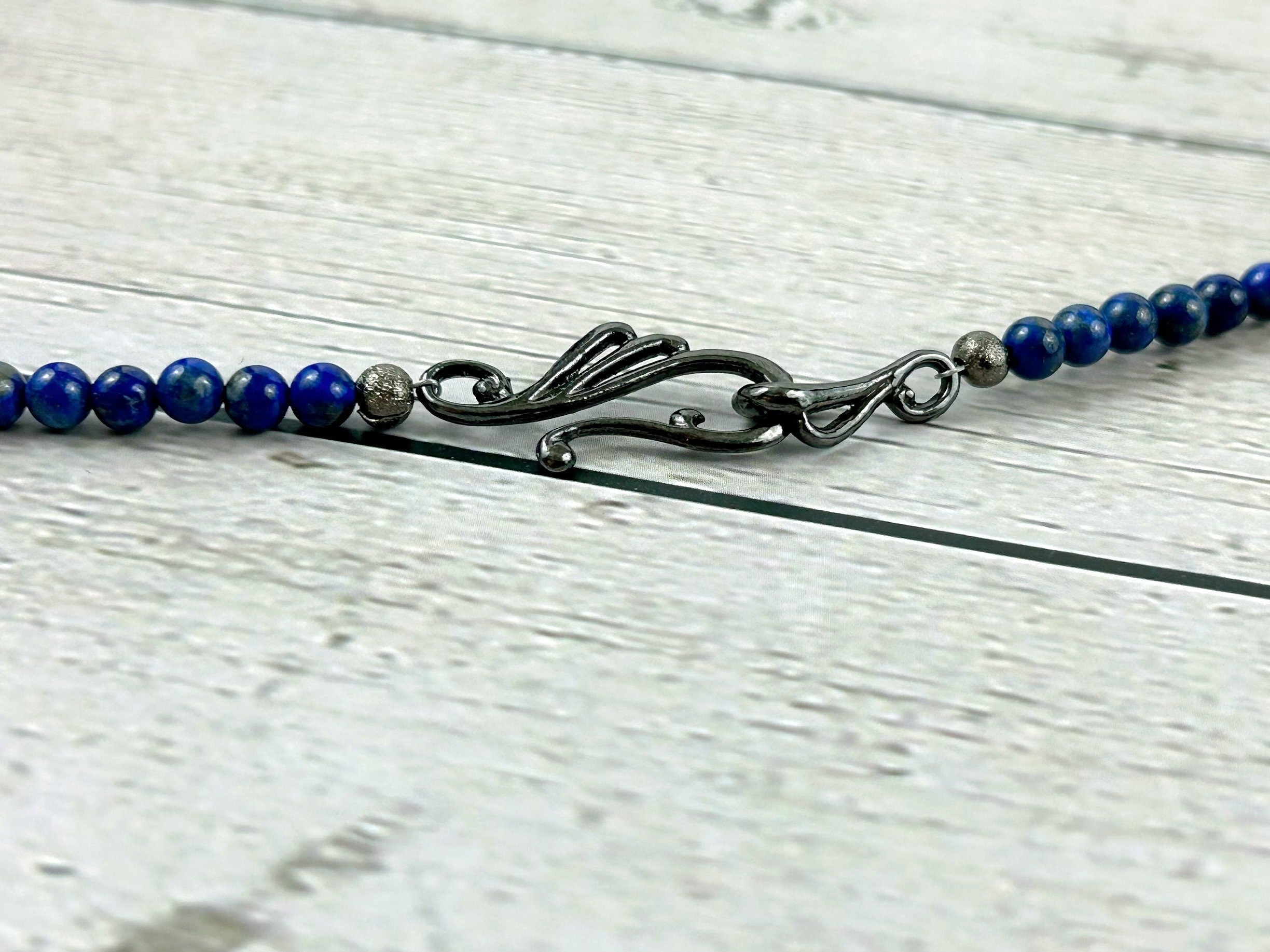 Lapis Lazuli Necklace, Beaded Necklace, Natural Stone Necklace, Blue Lapis Lazuli, Elegant Necklace, Personalized Jewelry,Necklace for Her