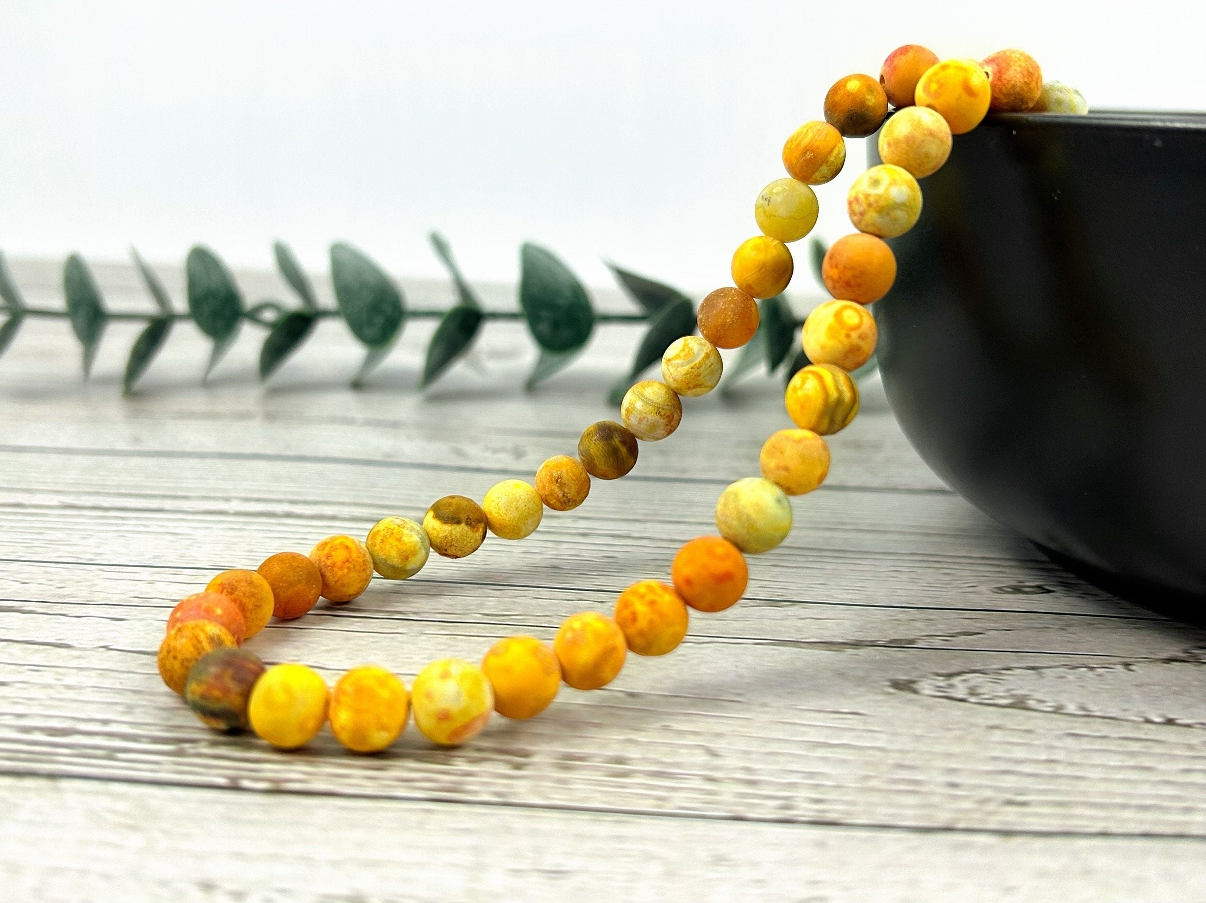 Beaded Necklace, Yellow Jasper Gemstone Necklace, Personalized Gift for Her, Yoga Gemstone Jewelry, Personalized Necklace, Gemstone Necklace
