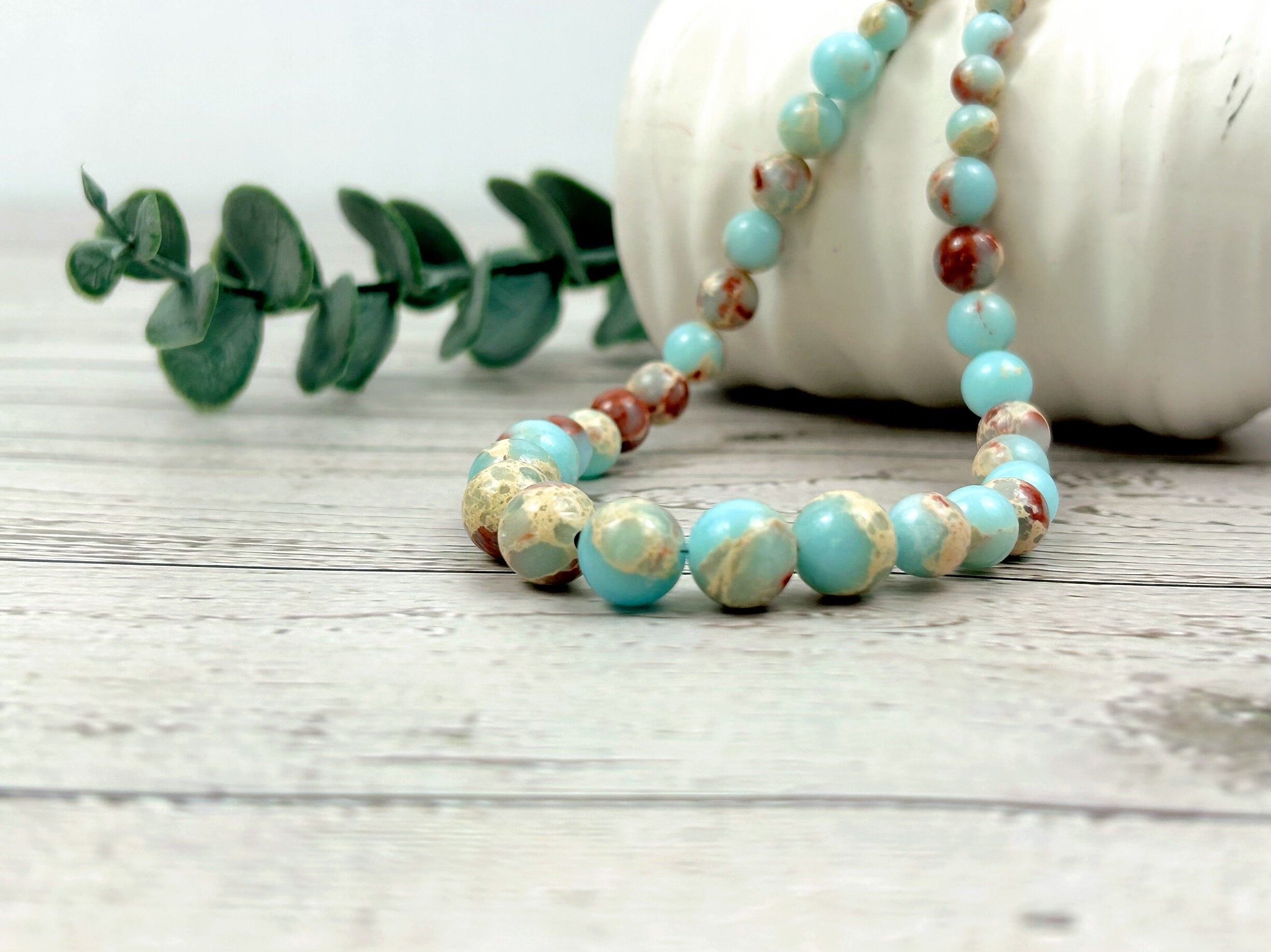 Jasper Necklace, Sea Sediment Jasper Necklace, Ocean Theme Necklace, Personalized Necklace, Women Necklace, Handmade Necklace, Birthday Gift