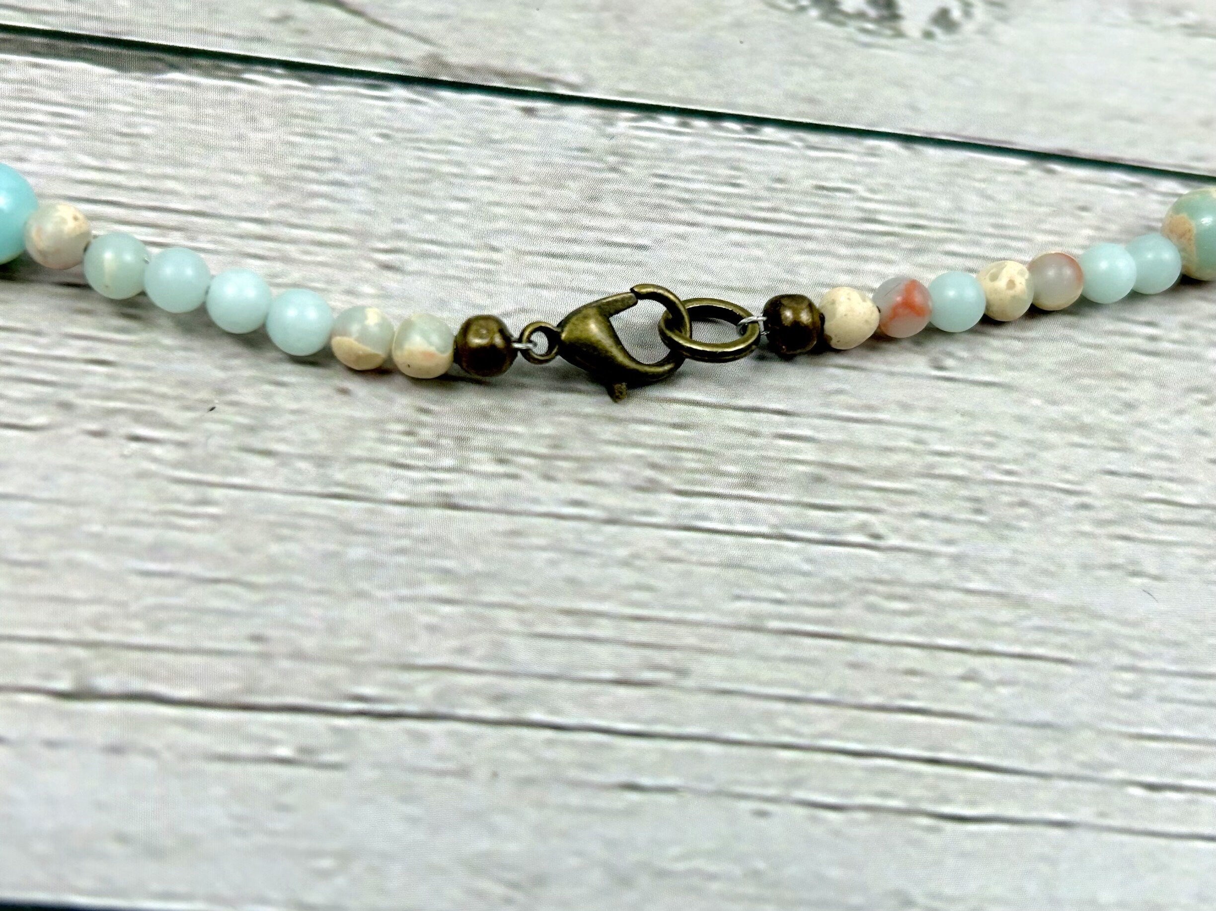 Jasper Necklace, Sea Sediment Jasper Necklace, Ocean Theme Necklace, Personalized Necklace, Women Necklace, Handmade Necklace, Birthday Gift