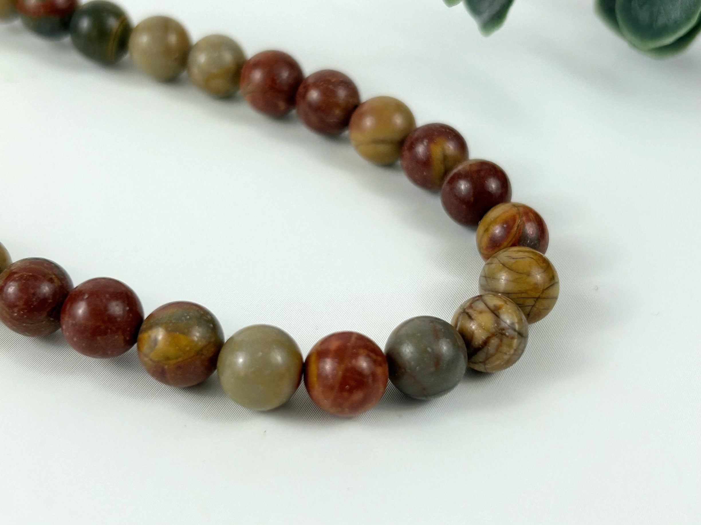 Picasso Jasper Necklace, Beaded Necklace, Gemstones Jewelry, Stone Necklace, Protection Necklace, Women Necklace, Necklace Gift for Her