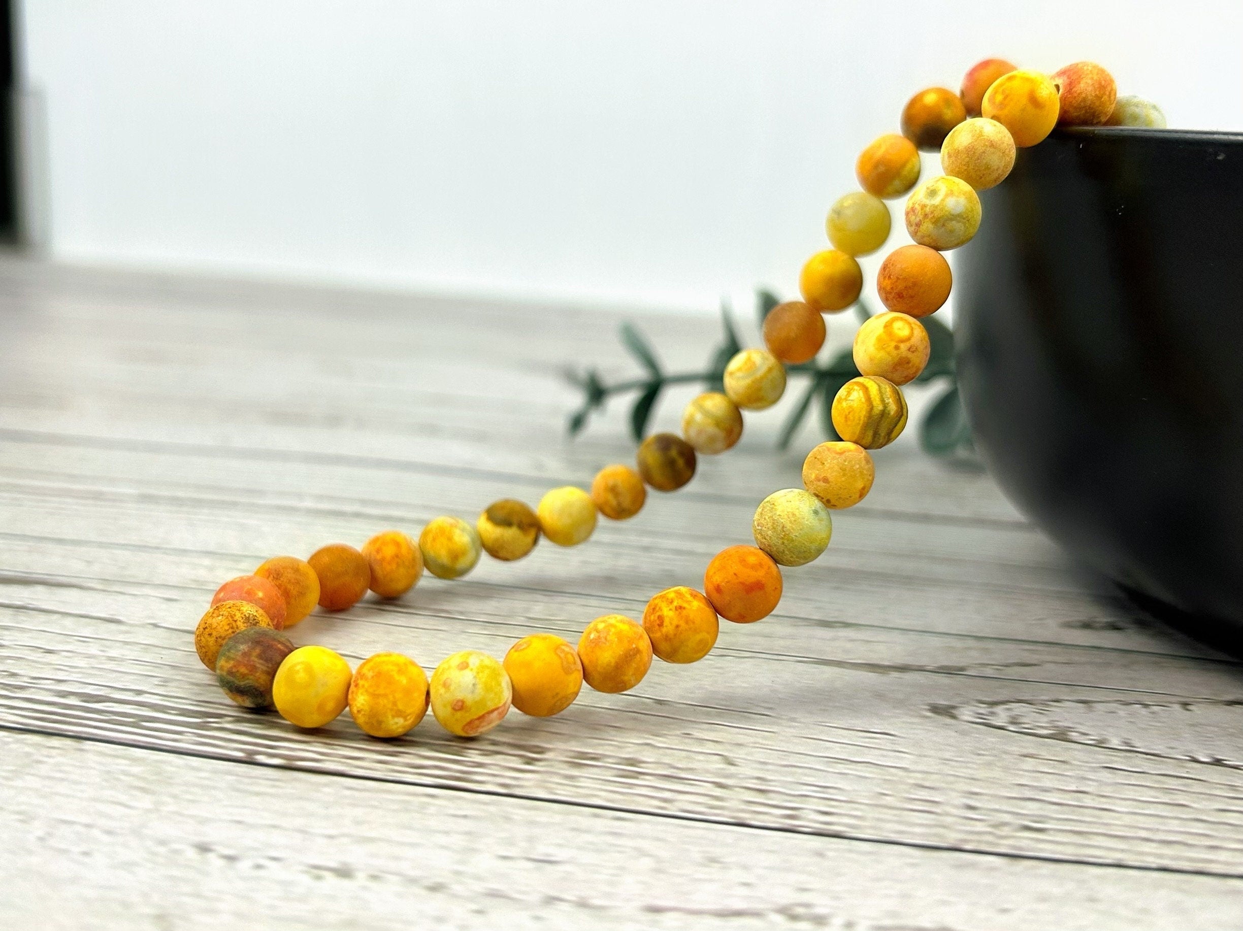 Beaded Necklace, Yellow Jasper Gemstone Necklace, Personalized Gift for Her, Yoga Gemstone Jewelry, Personalized Necklace, Gemstone Necklace