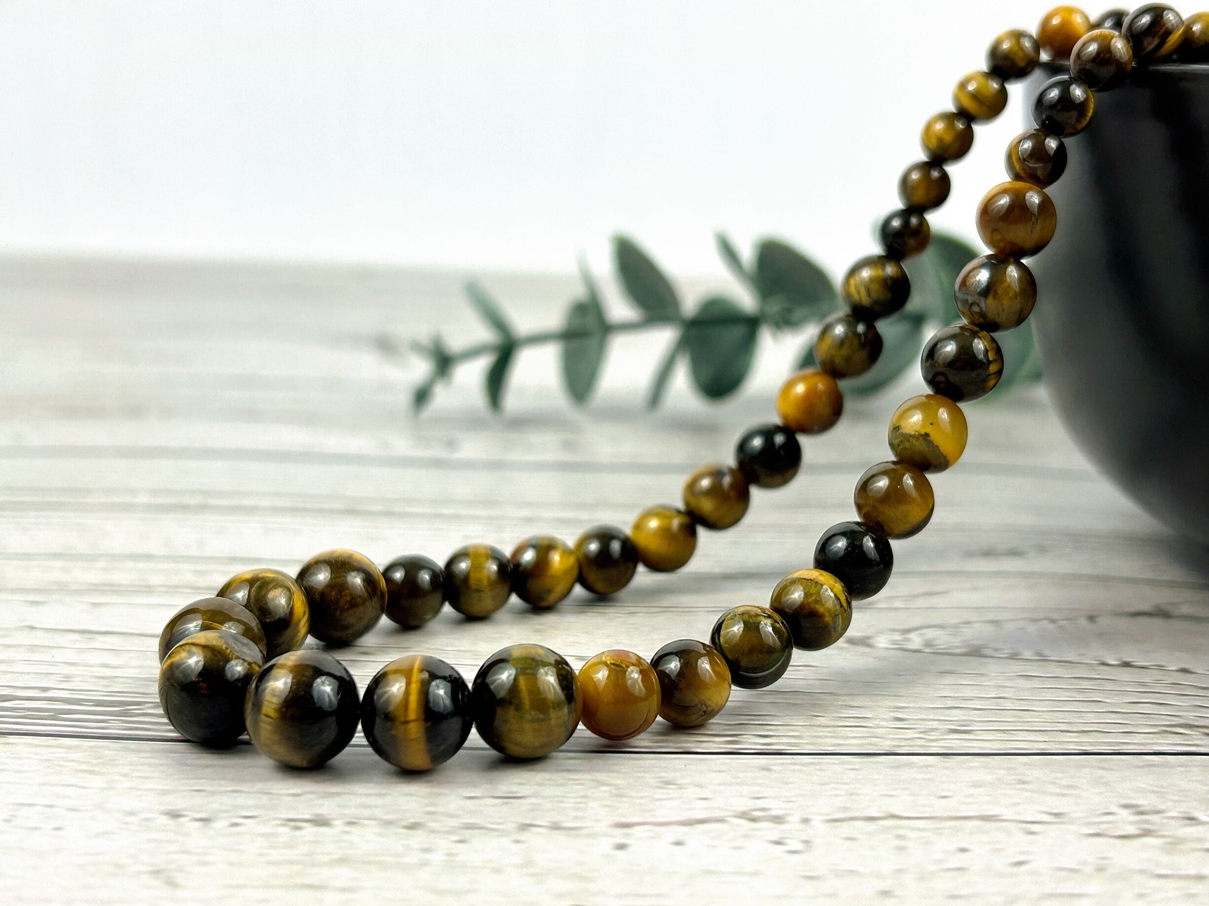 Tiger Eye Necklace, Gemstones Necklace, Beaded Necklace, Protection Jewelry, Gemstone Jewelry, Handmade Jewelry, Gift for Her, Gift for Him