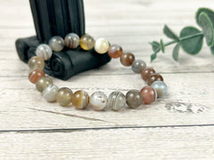 Energy Bracelet, Healing Bracelet, Botswana Agate Bracelet, Earth Bracelet, Personalized Bracelet, Gift for Him, Gift for Her