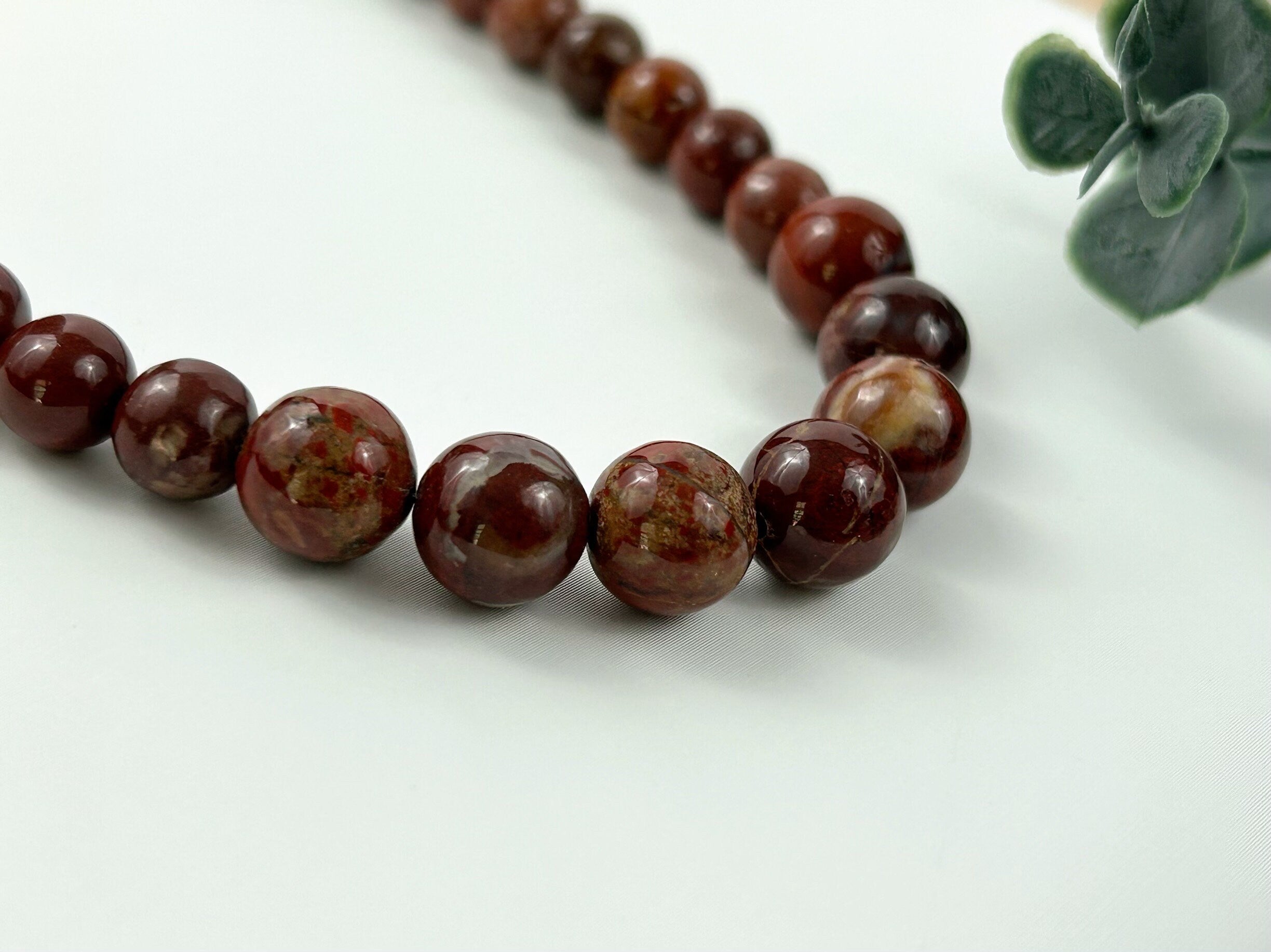 Jasper Necklace, Red Flower Jasper Necklace, Natural Stone Necklace, Gift for her, Healing Stones, Personalized Necklace, Gemstones Jewelry