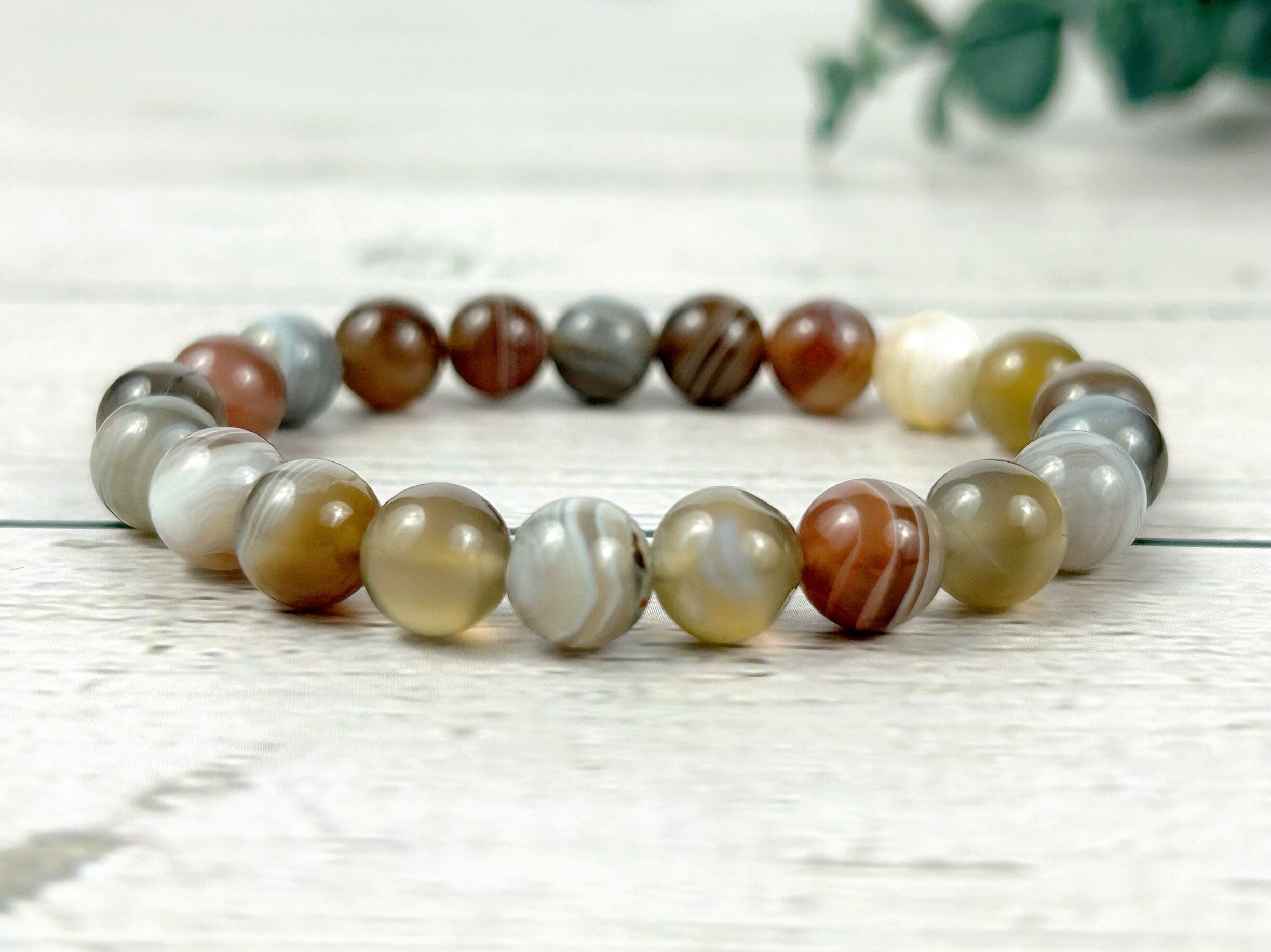 Energy Bracelet, Healing Bracelet, Botswana Agate Bracelet, Earth Bracelet, Personalized Bracelet, Gift for Him, Gift for Her