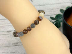 Energy Bracelet, Healing Bracelet, Botswana Agate Bracelet, Earth Bracelet, Personalized Bracelet, Gift for Him, Gift for Her