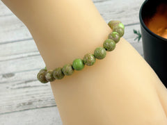 Light Green Jasper Bracelet, Green Beaded Bracelet, Personalized Bracelet, Gemstone Bracelet, Birthday Gift for Her, Gift for Him