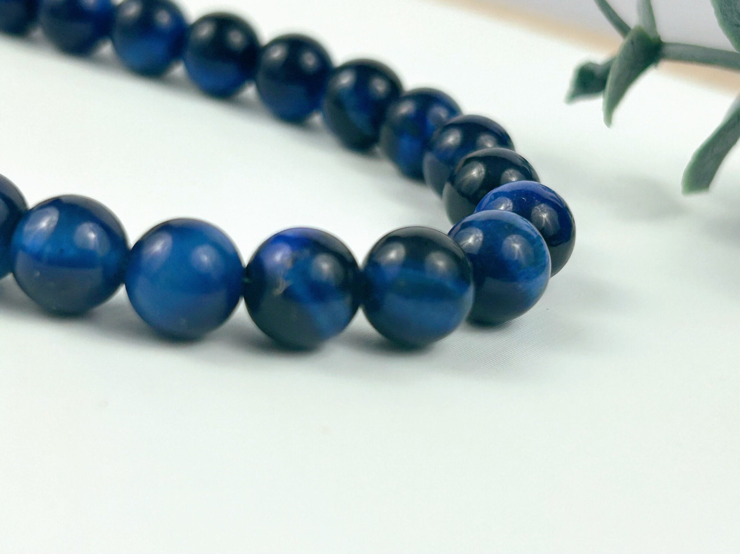 Blue Tiger Eye Necklace, Gemstones Necklace, Beaded Necklace, Protection Jewelry, Gemstones Jewelry, Handmade Jewelry, Gift for Him