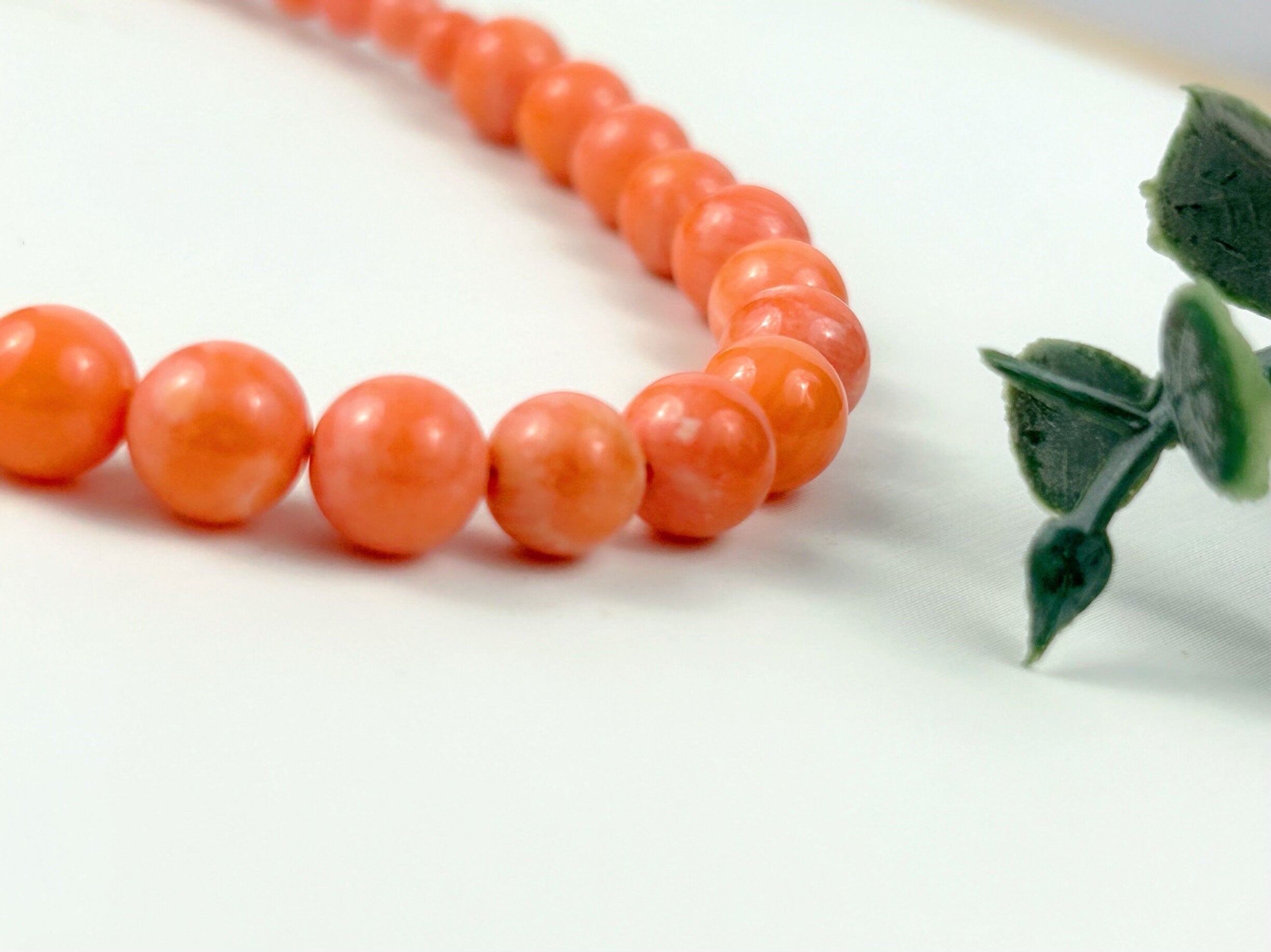 Pink Coral Necklace, Beaded Necklace, Gemstones Jewelry, Healing Stone Yoga Necklace, Protection Necklace, Birthday Gift