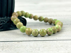 Light Green Jasper Bracelet, Green Beaded Bracelet, Personalized Bracelet, Gemstone Bracelet, Birthday Gift for Her, Gift for Him