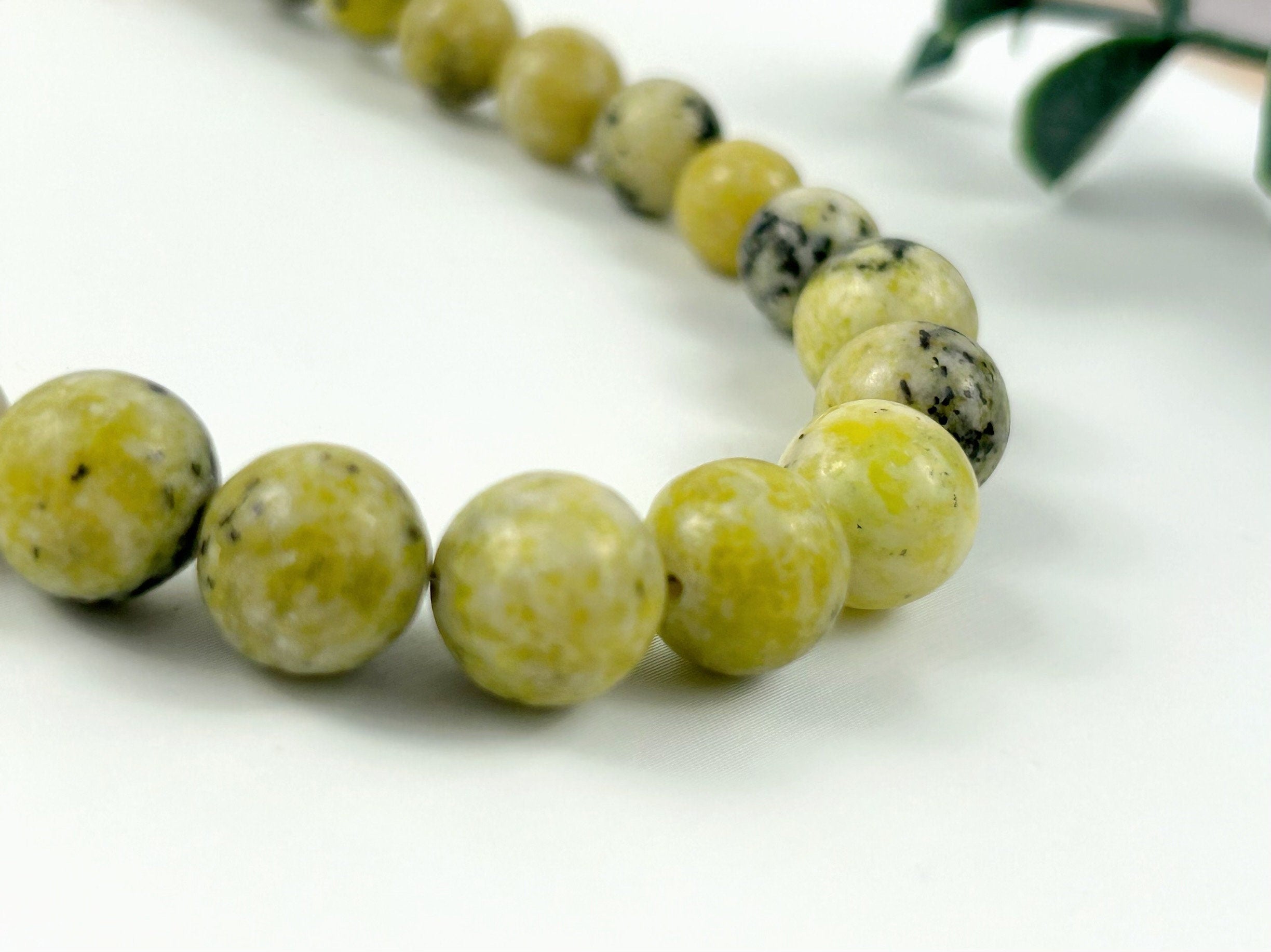 Yellow Turquoise Necklace, Beaded Necklace, Natural Stone Necklace, Gift for her, Healing Necklace, Personalized Necklace, Gemstones Jewelry