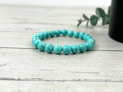 Turquoise Bracelet, Natural Stone Bracelet, Blue Beaded Bracelet, Gemstone Bracelet, Bracelet, Gift for Her, Gift for Him