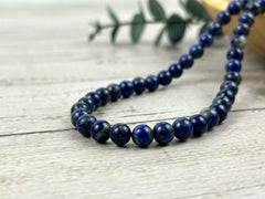 Lapis Lazuli Necklace, Beaded Necklace, Natural Stone Necklace, Blue Lapis Lazuli, Gift for Her, Personalized Jewelry, Necklace for Her