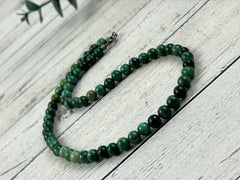 Jade Necklace, Choker Necklace, Green Beaded Necklace, Canada Jade Necklace, Gemstone Necklace, Abundance Necklace, Good Luck Gift for Her