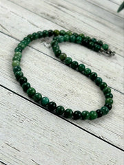 Jade Necklace, Choker Necklace, Green Beaded Necklace, Canada Jade Necklace, Gemstone Necklace, Abundance Necklace, Good Luck Gift for Her