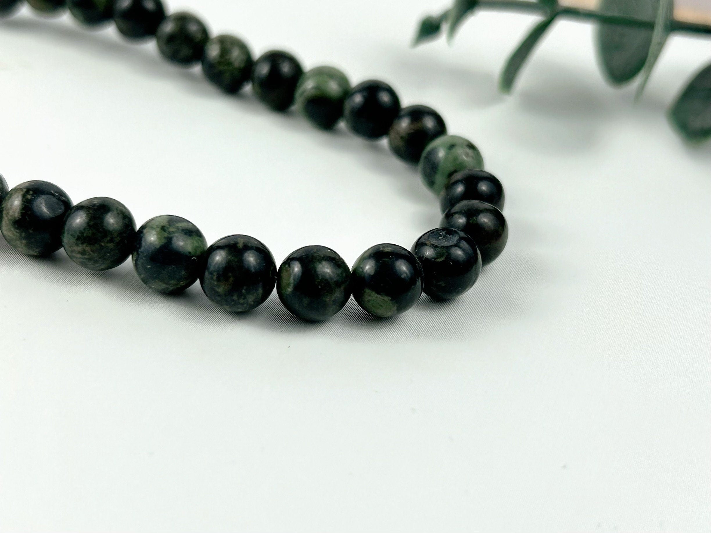 Kambaba Jasper Necklace, Energy Necklace, Protection Necklace, Beaded Necklace, Healing Stones